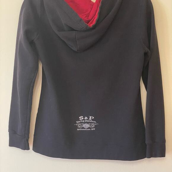 Harley Davidson S full zip hoodie biker motorcycle black red Williamstown, WV - Picture 7 of 8